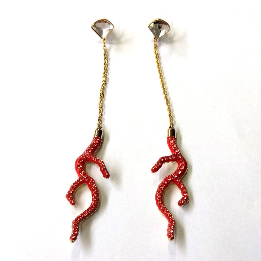 スワロフスキー SWAROVSKI Shell Coral シェル コーラル ピアス