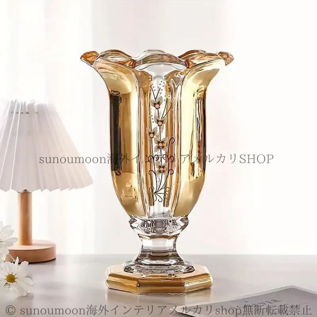 花瓶 ガラス フラワーベース 一輪挿し 花器 おしゃれ 上品 口径21.5cm フラワーベース 一輪挿し 花瓶 ガラス 花器 おしゃれ 上品 口径