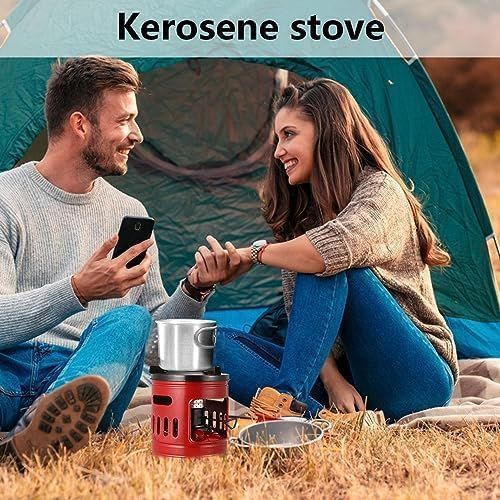 新品 キャンプ ストーブ CAMP キャンピング ヒーター レッド 石油 灯油 石油ストーブ キャンプ 小型10芯 1.5L ポータブルバーナー
