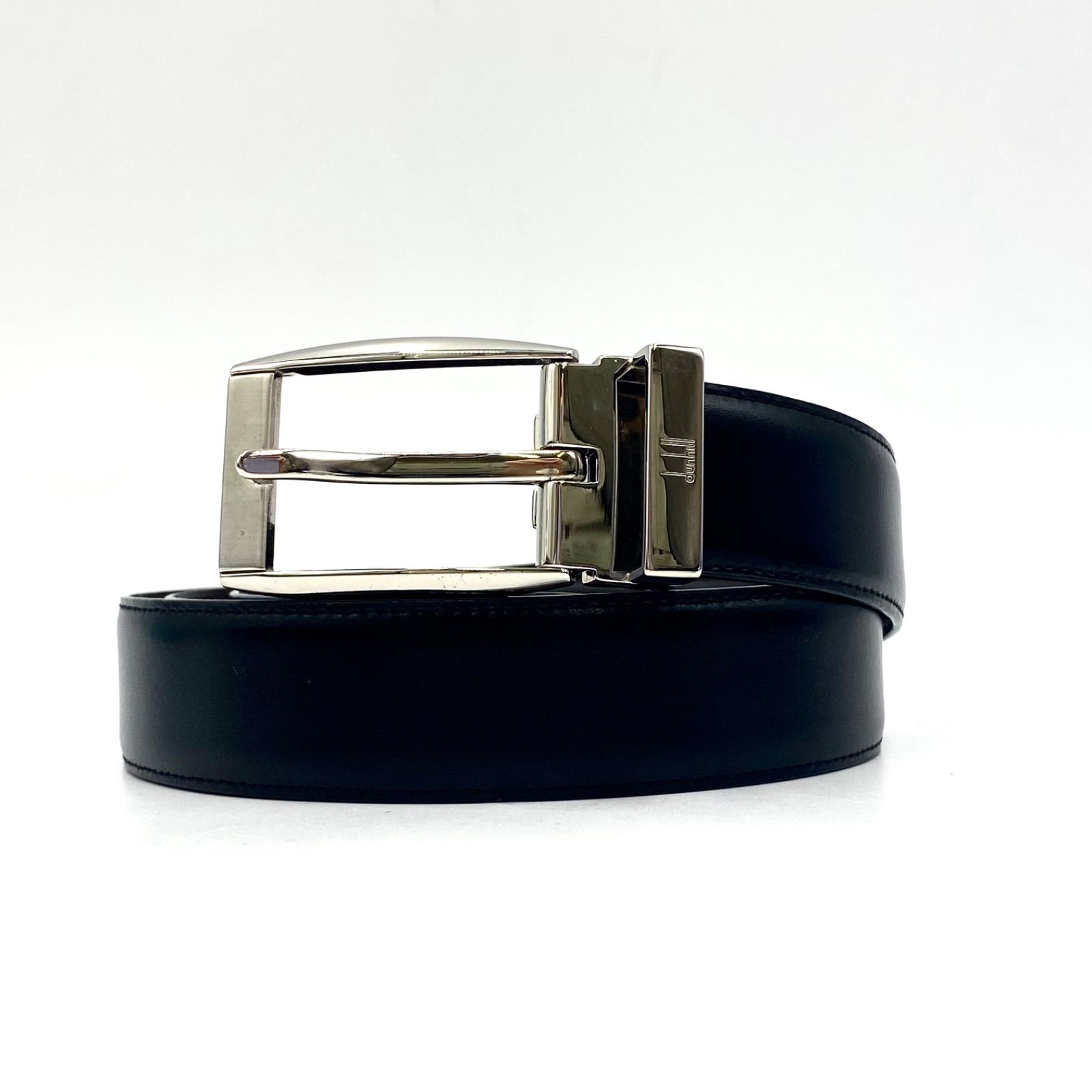 dunhill ダンヒル ベルト ウエスト レザー 革 ブラック ダーク