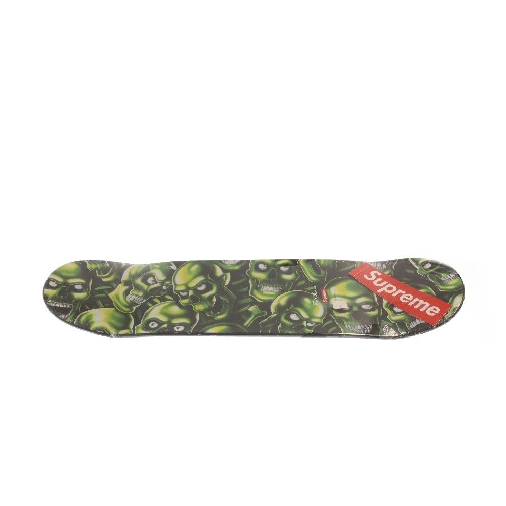 Supreme スケートボードデッキ グリーン骸骨デザイン