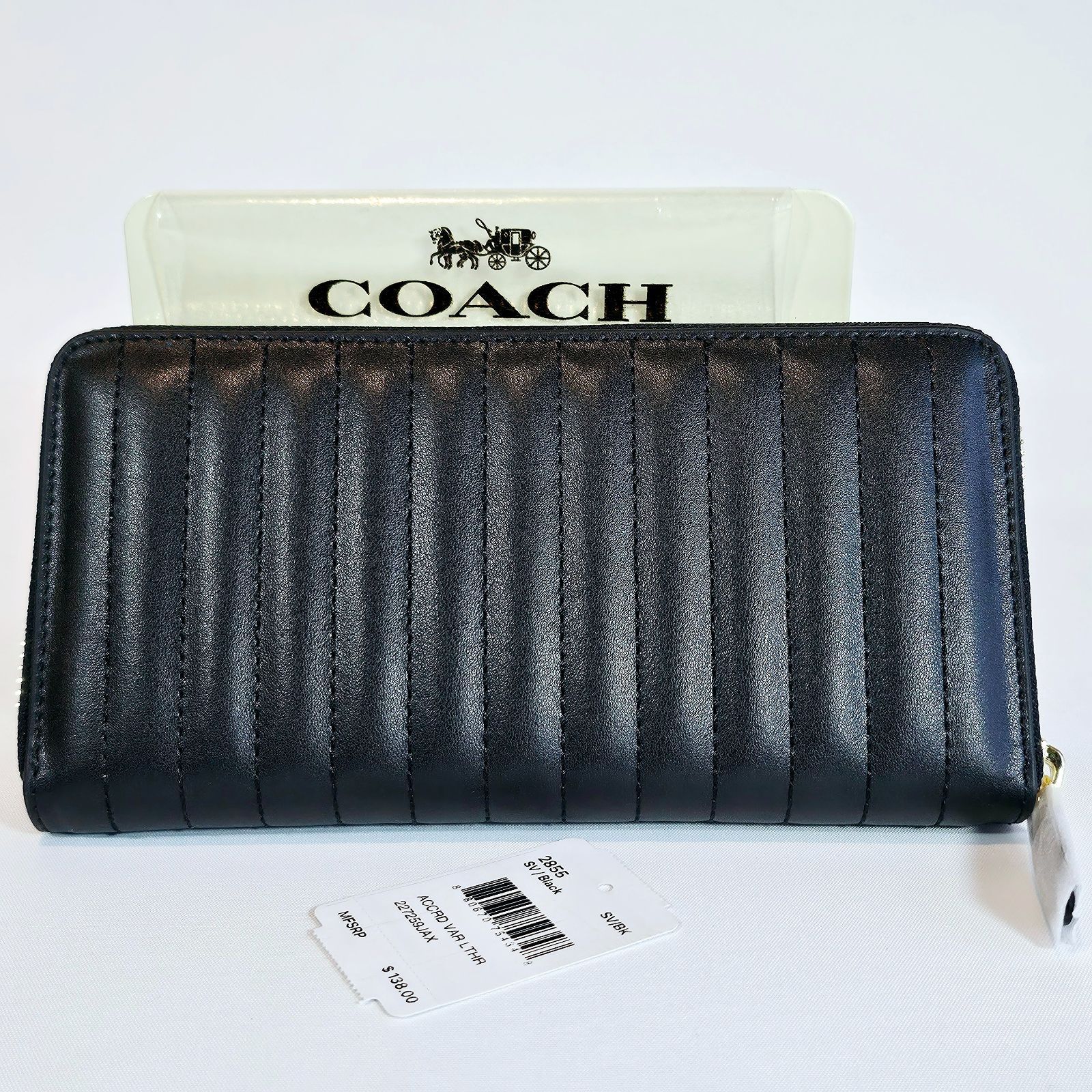 コーチ】新品 未使用 キルティング 長財布 ウォレット 小銭入れ - メルカリ