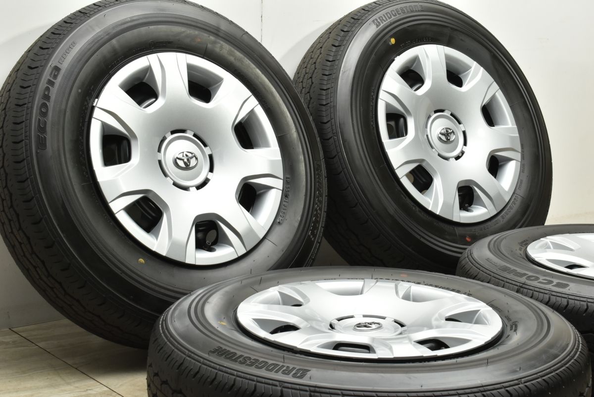 15インチ ECOPIA タイヤ付きホイールセット ハイエース 新車外し 新車外し】2024年製 BS BRIDGESTONE ECOPIA RD613 195/80R15 107/105S