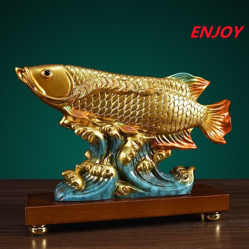 魚 オブジェ 置物 ゴールド 風水 金運 縁起物 【公式通販】