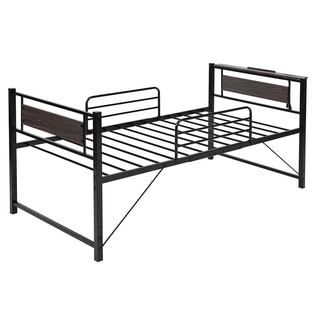 ロータイプベット 宮棚ベッドシングルロングベッド下収納付きフレームベッド 1人用 ロータイプベット 宮棚ベッドシングルロングベッド下収納付き