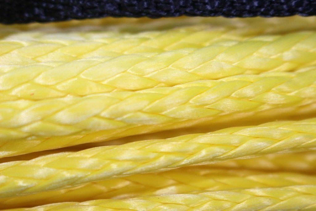 決算 両側フック付き シンセティックロープ 8mm ｘ 20m 最大耐荷重4590kg イエロー BRIGHTFACE_UK