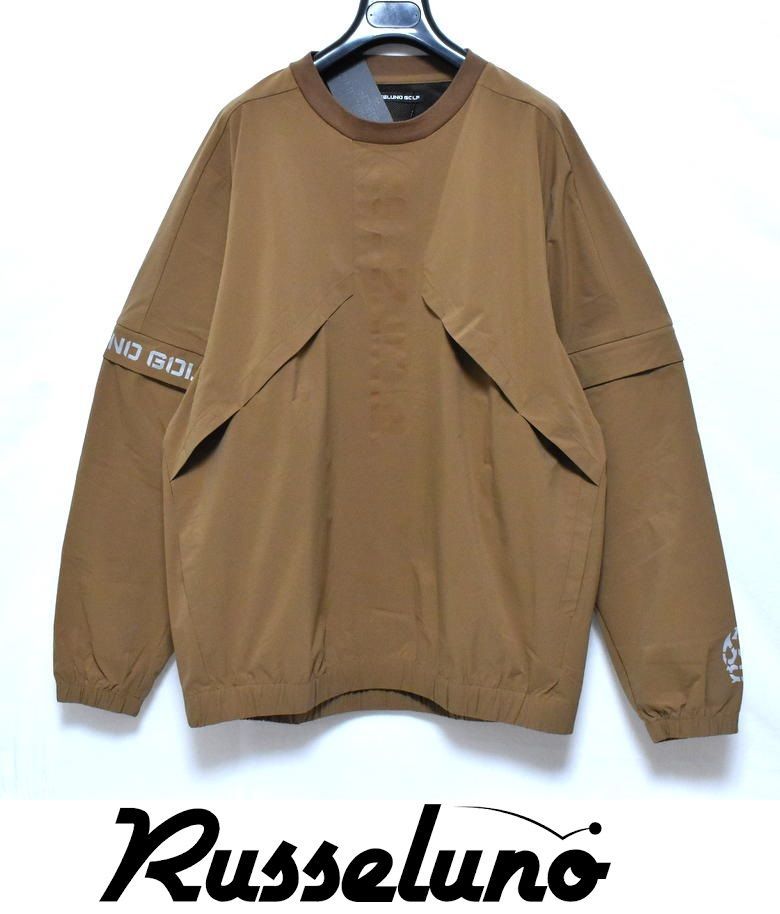 新品 ラッセルノ ゴルフ 2WAY プルオーバー ブルゾン カーキ XL 6 新品