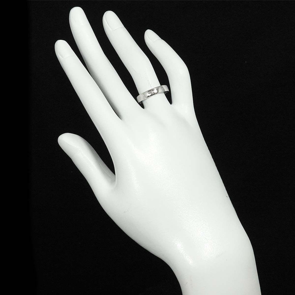 カルティエ Cartier ハッピーバースデー ロゴ SM #54 リング K18 WG  