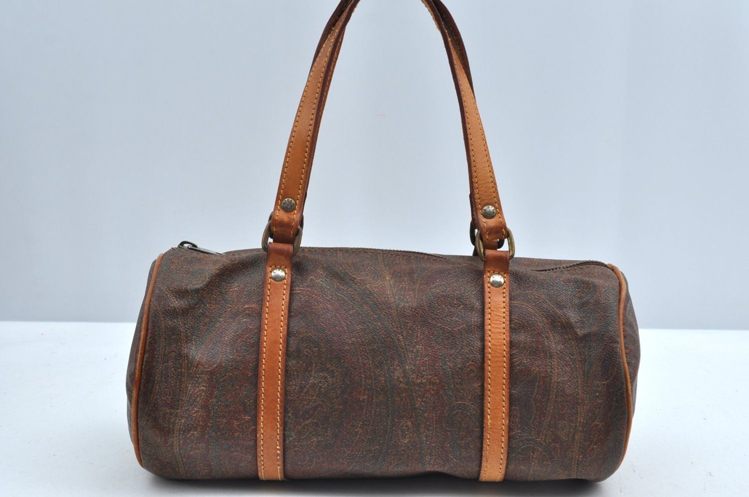 ETRO エトロ ペイズリー ハンドバッグ ピーブイシー レザー ボルドー レッド 4セット L2518