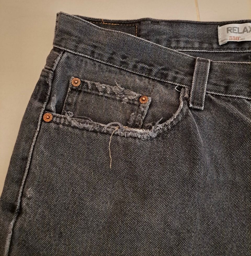 426 【Levi's 550 BLACK】W40 L32 レソト製 ブラック ワイド バギー