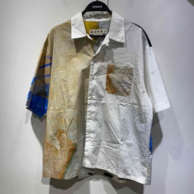 MARNI 19ss PRINTED COTTON S/S SHIRT SIZE-48 CUMU0054Q0