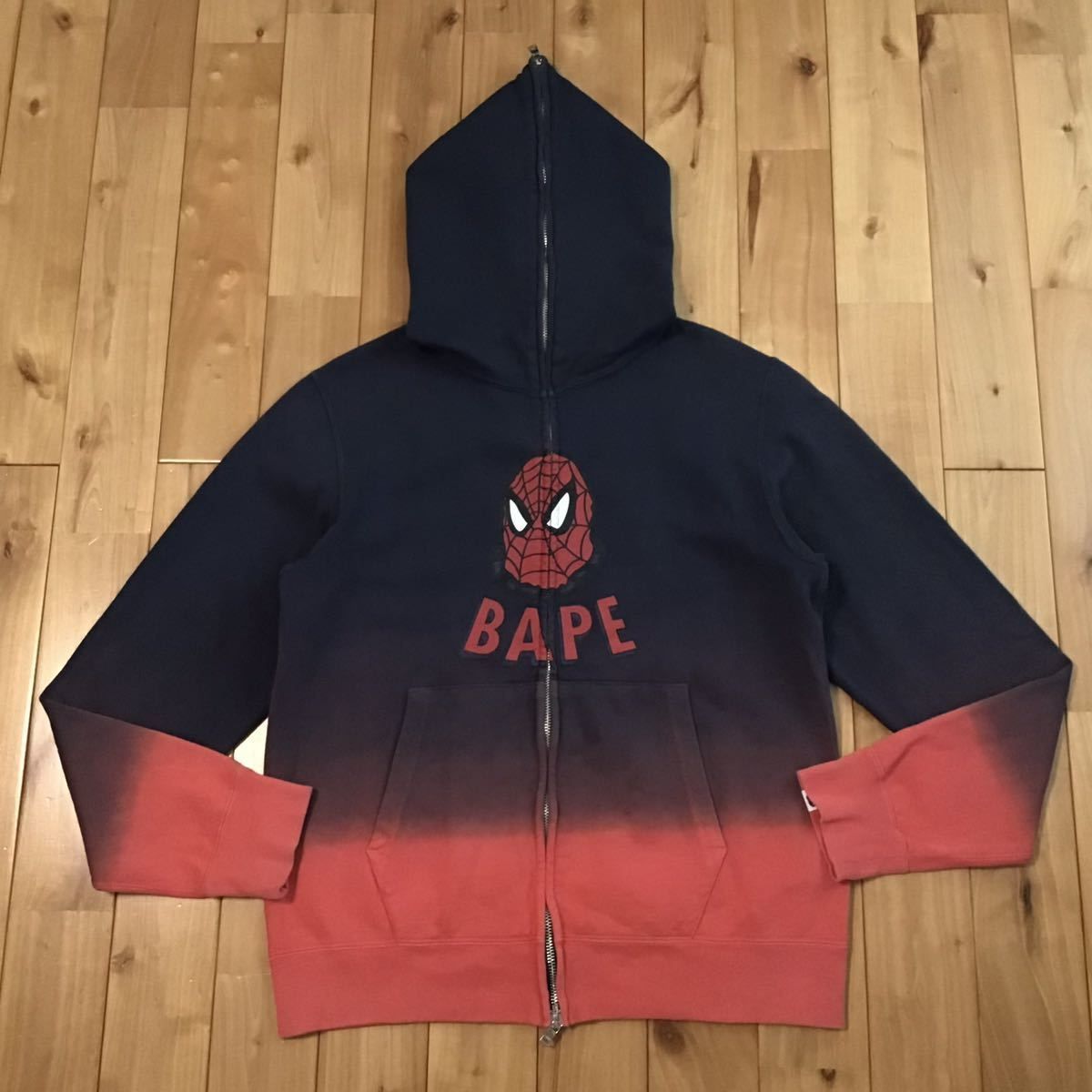 スパイダーマン × BAPE フルジップ パーカー Mサイズ marvel comics