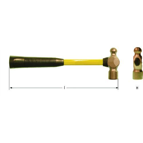 Ａｍｐｃｏスイス 防爆ボールピーンハンマー ６８０ｇ