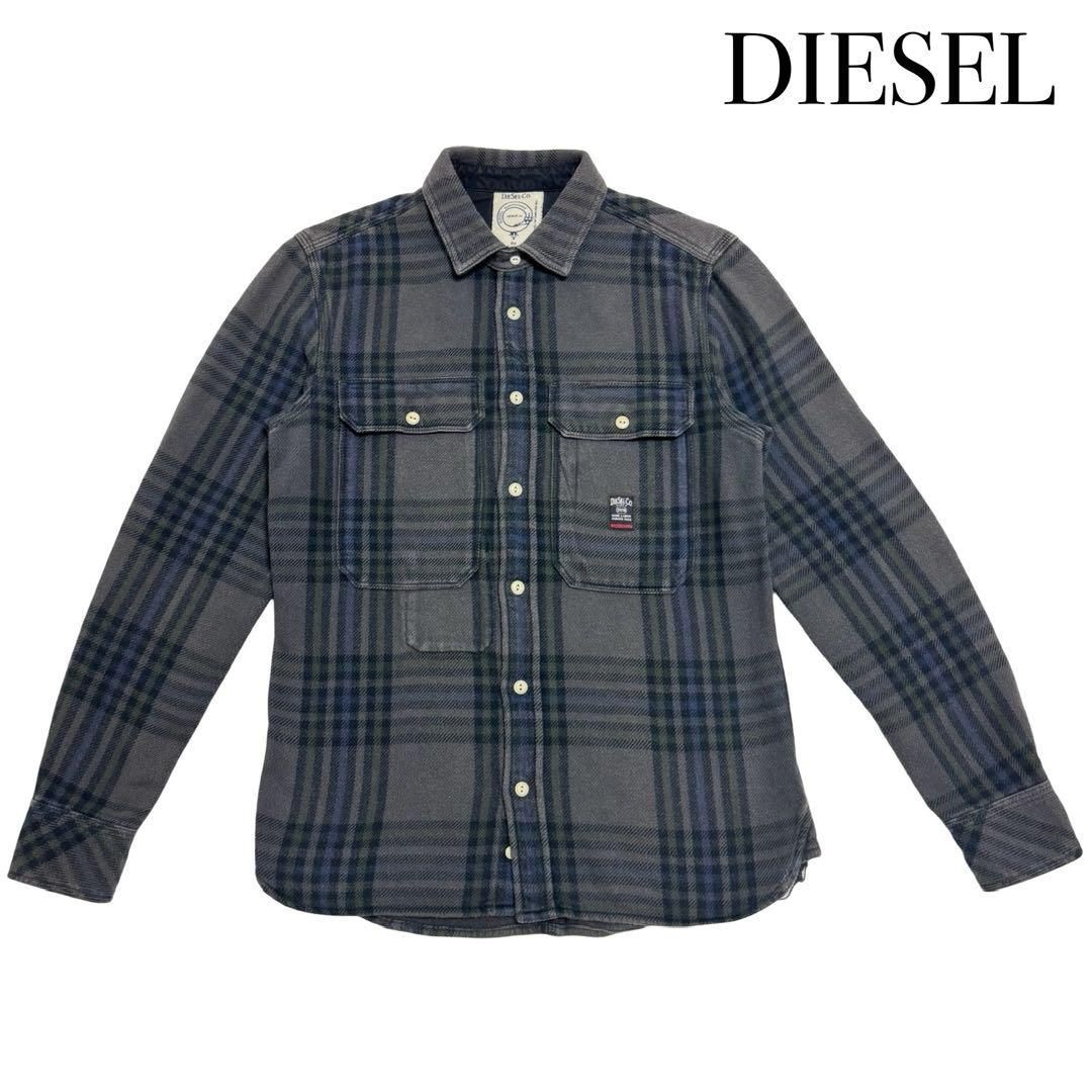 DIESEL ディーゼル コットン100% チェック 長袖 シャツ トップス