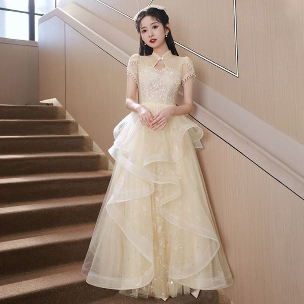 結婚式ドレス 二次会ドレス ドレス ワンピース ロングドレス お呼ばれドレス パーティードレス 成人式ドレス キラキラ Aライン 演奏会 発表