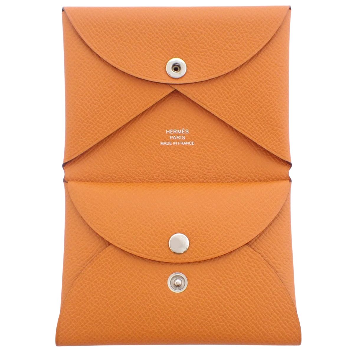 未使用】HERMES(エルメス) カルヴィ デュオ オレンジ ヴォーエプソン