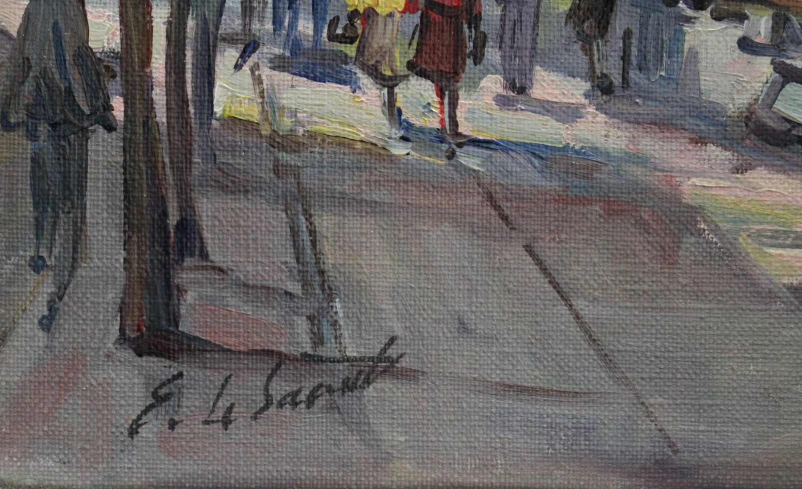 作家不明『街並み』油彩画【真作保証】 絵画 作家不明『街並み』油彩画【真作保証】 絵画