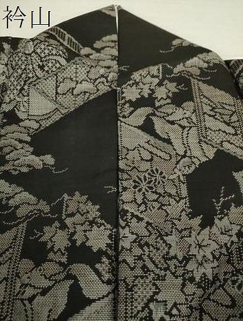 平和屋着物○本場大島紬 9マルキ 几帳人物風景 正絹 逸品 DAAQ3366ps