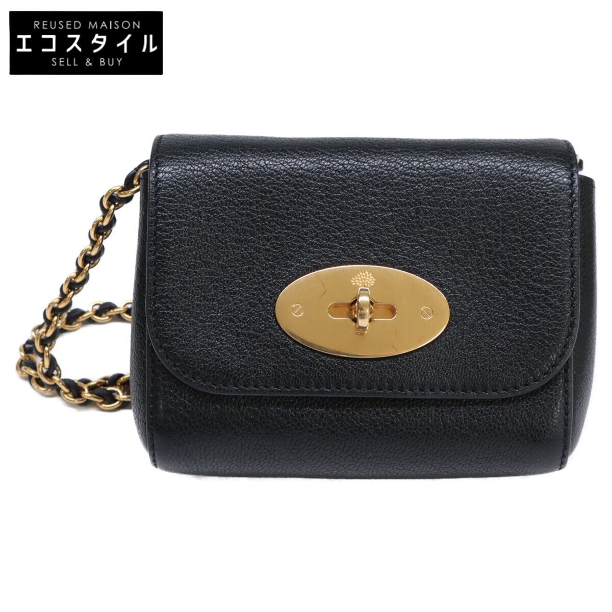 MULBERRY マルベリー 【美品】ミニ リリー ターンロック レザー 