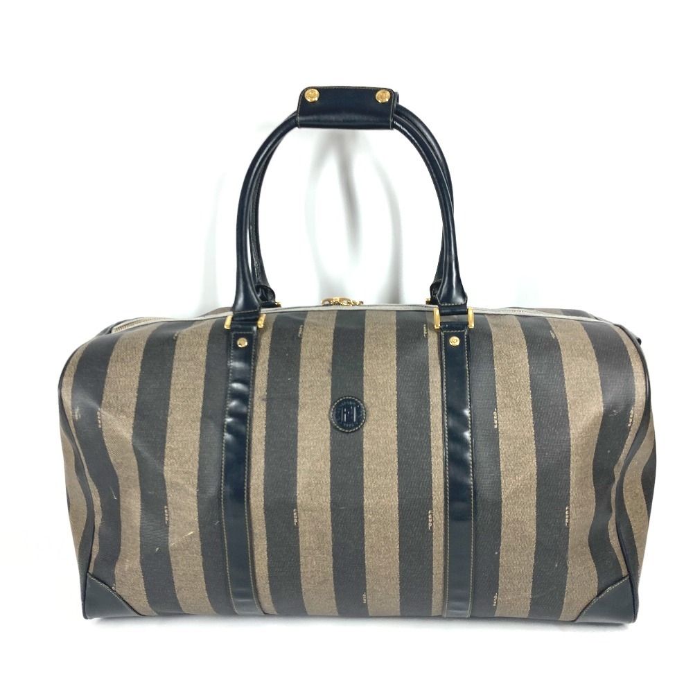 3AM87 FENDI フェンディ ボストンバッグ ペカン柄 PVC レザー 3AM87 FENDI フェンディ ボストンバッグ ペカン柄 PVC レザー