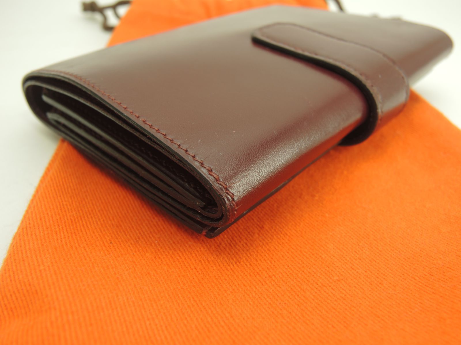 エルメス 3折財布 Boxカーフ ボルドー コンパクトウォレット