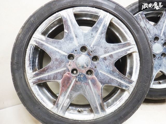 LEGZAS レグザス 7J，+48，PCD114.3 5穴 メッキアルミ4本！ ノア　ステップワゴン　セレナ等に LEGZAS レグザス ホイール 美品 ブリザック ヤマダウェブコム