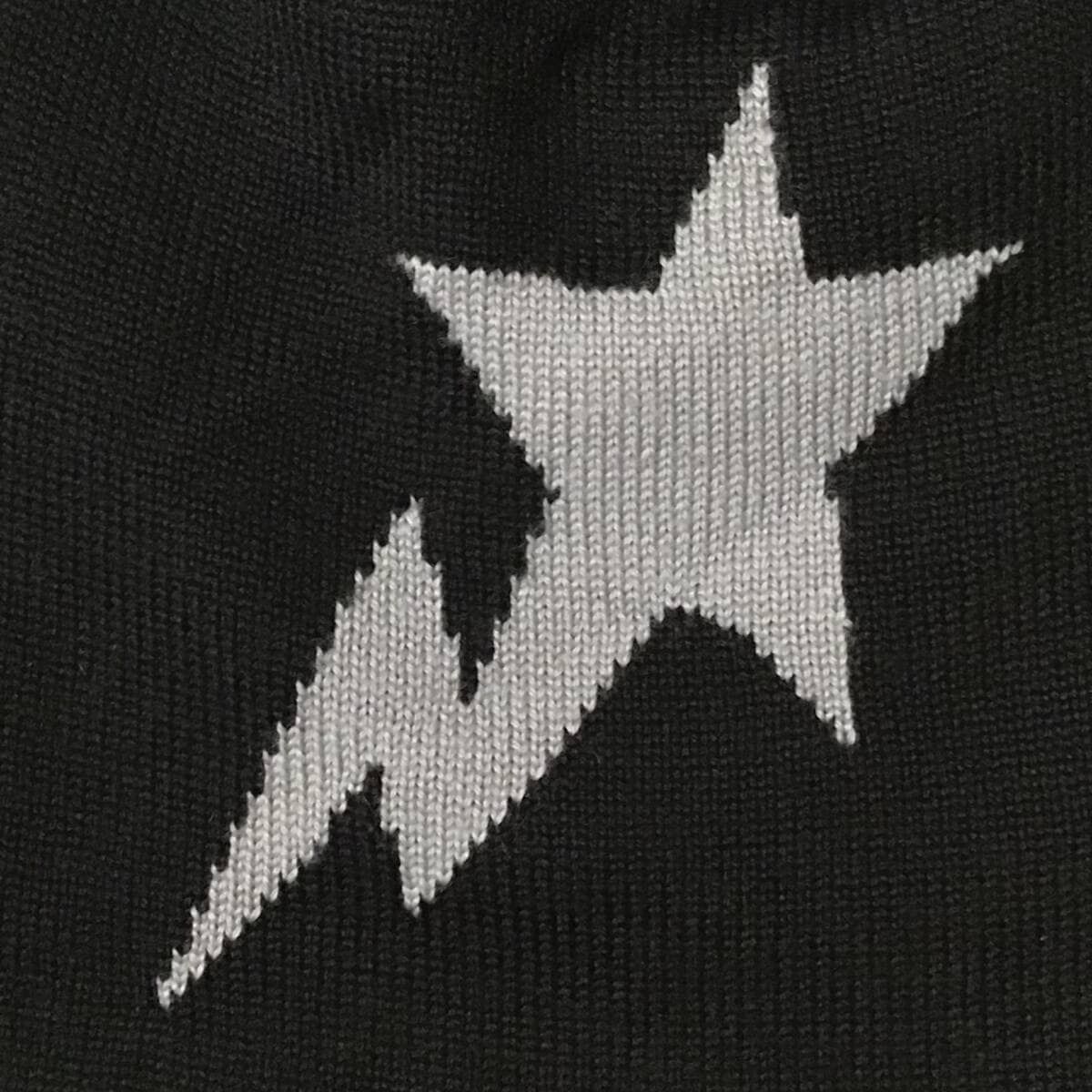 BAPESTA ニット帽 ビーニー black a bathing ape star BAPE STA