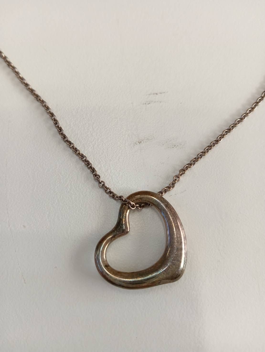 中古品】 TIFFANY＆Co.ティファニー オープンハート ネックレス