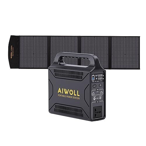 AIWOLL ポータブル電源 280Wh 100Wソーラーパネル 大容量 家庭用