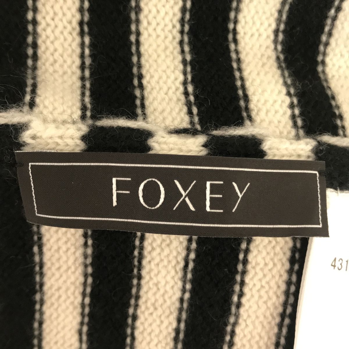 FOXEY フォクシー カーディガン 42 サイズ ストライプ 43173