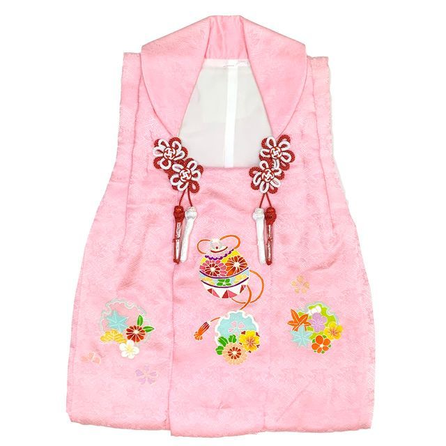 半額　在庫処分特価　七五三 3歳 女の子 正絹 手描き友禅　被布コート ピンク 半額 在庫処分特価 七五三 3歳 女の子 正絹 手描き友禅 被布