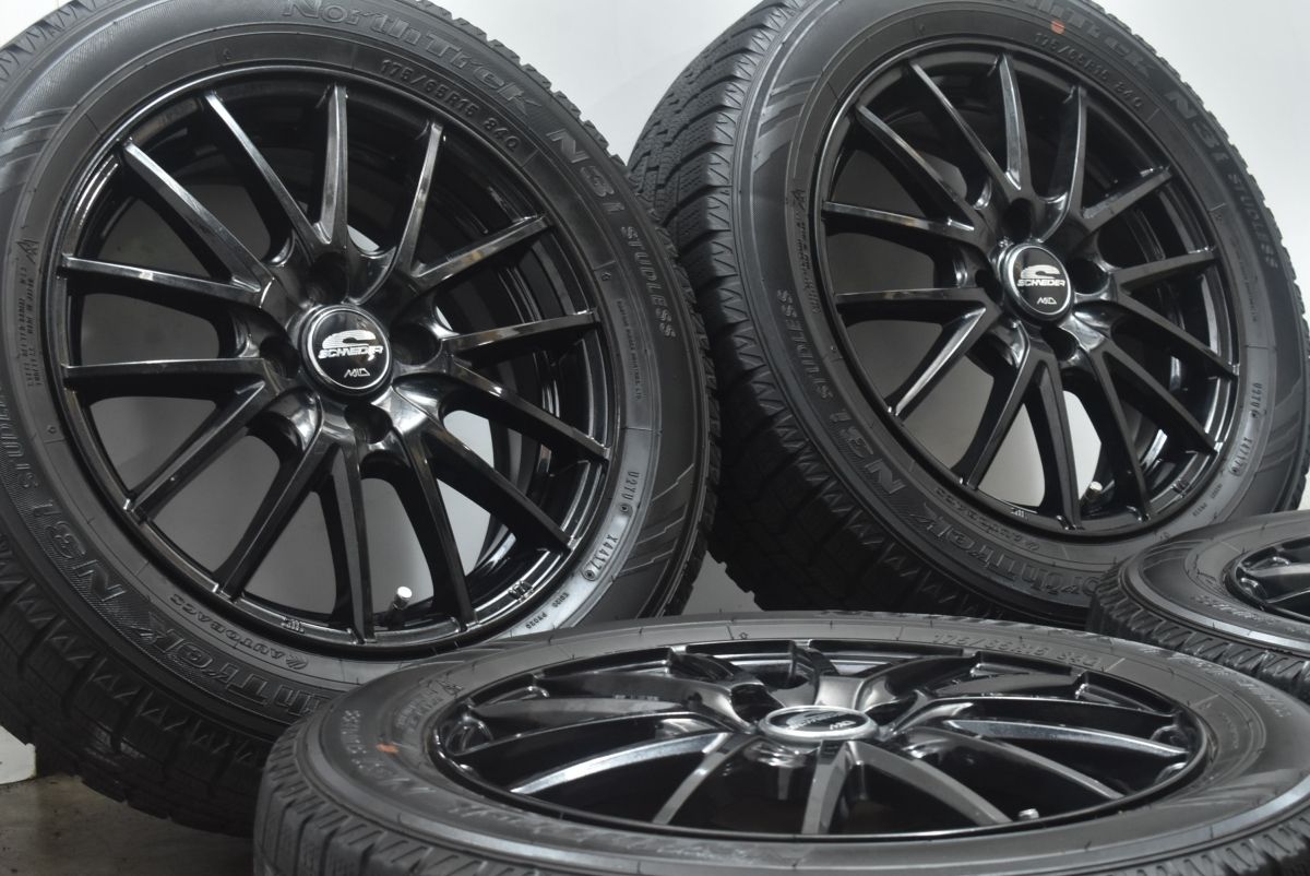 交換用に シュナイダー 15in 5.5J 43 ノーストレック N3i 175 65R15 フィールダー アクア ヴィッツ フィット スイフト デミオ ノート