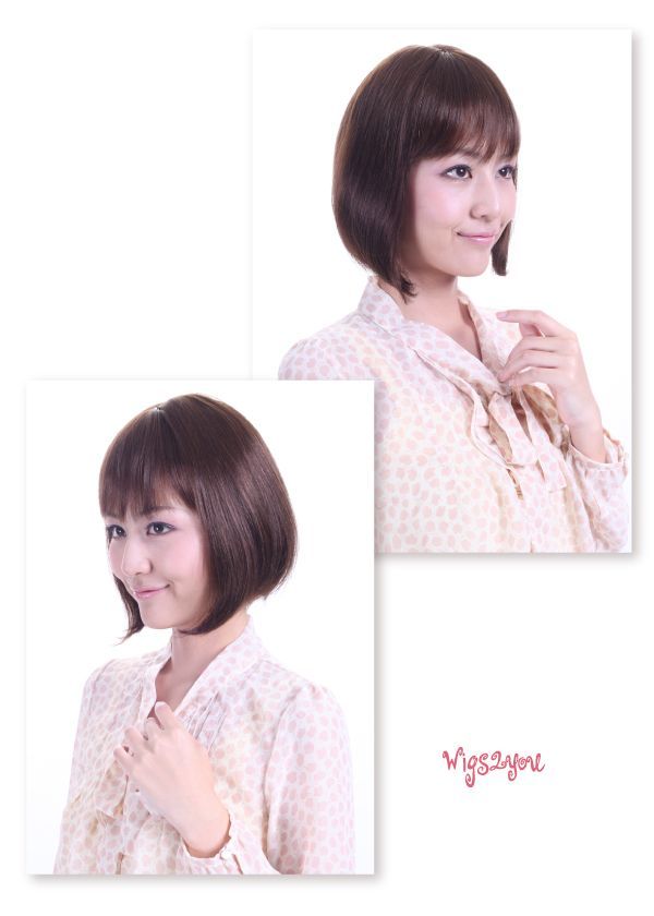 ボブウィッグ Wigs2you HH-120 HH-CHARCOAL LUSH BROWN MIXEDL フルウィッグ ブラウン 茶色 茶髪 コスプレイベント イメチェン エクステ ロングヘア カールへア 人毛ヘア 人毛 人毛ウィッグ 人毛100％