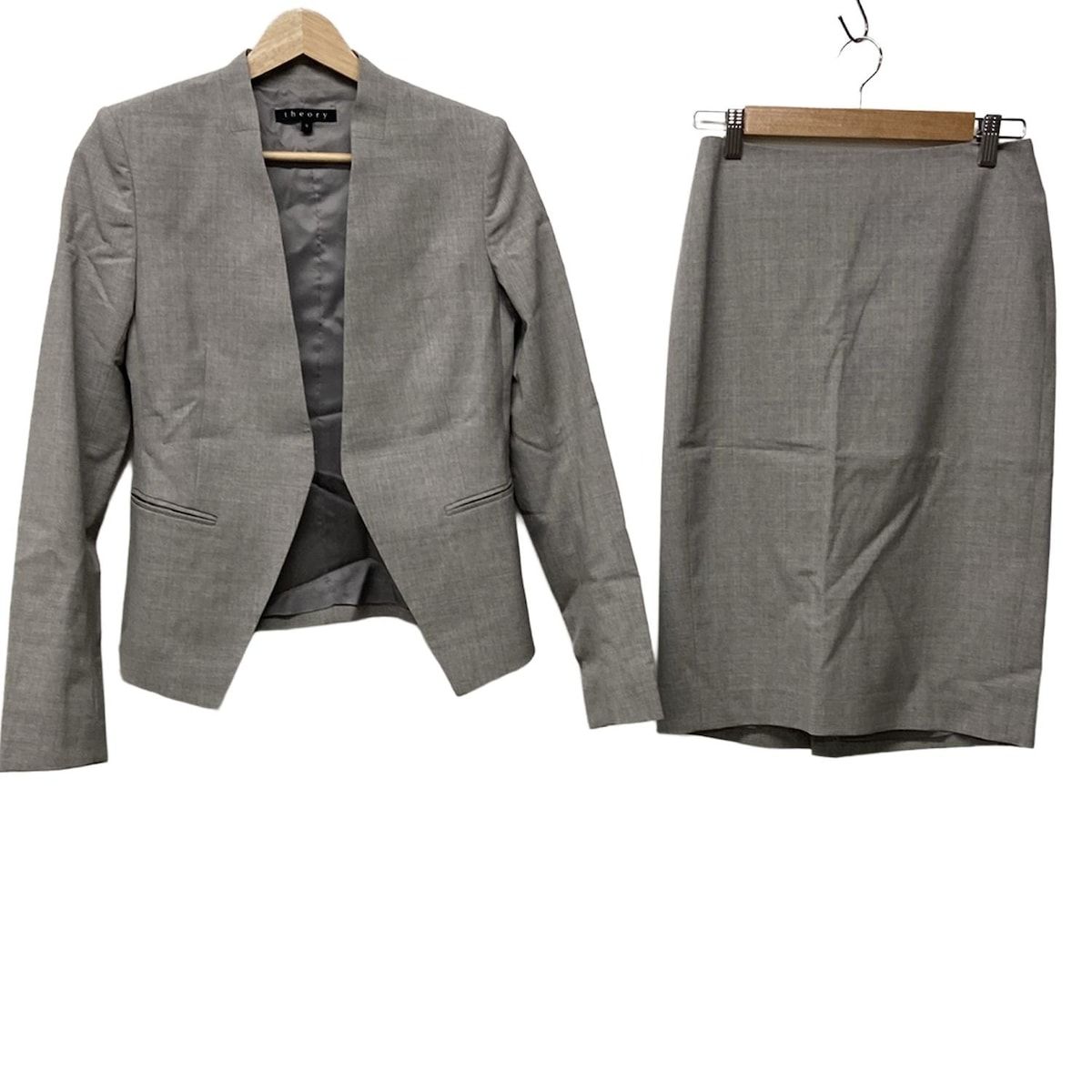 theory セオリー スカートスーツ レディース - ライトグレー