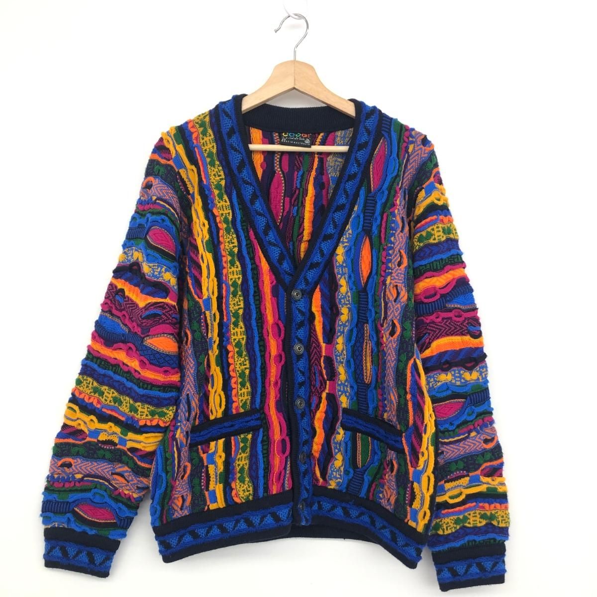 COOGI クージー 3Dニット カーディガン SS マルチカラー メンズ 