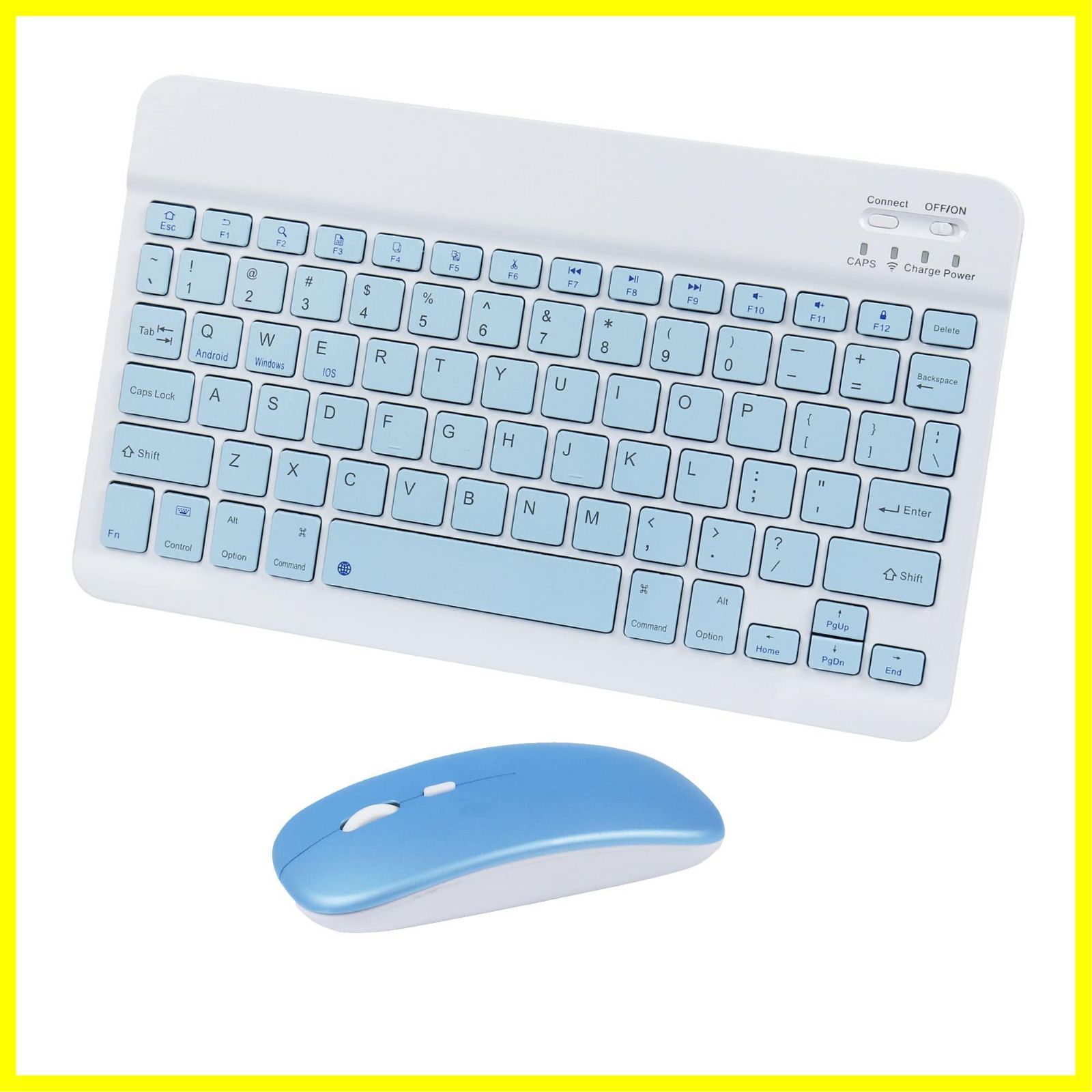 【限定商品】携帯便利 Windows 軽量 薄型 Mac コンパクト 可愛い iOS 充電式 ワイヤレスキーボード Android対応 10インチ タブレット/スマホ用キーボード 長時間稼働 ipad対応キーボード Bluetoothキー