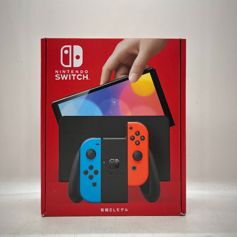 06w6137 ニンテンドー  スイッチ  有機EL  Joy-Con(L)ネオンブルー/(R)ネオンレッド  未使用品  ゲームハード  Nintendo Switch  【中古品】