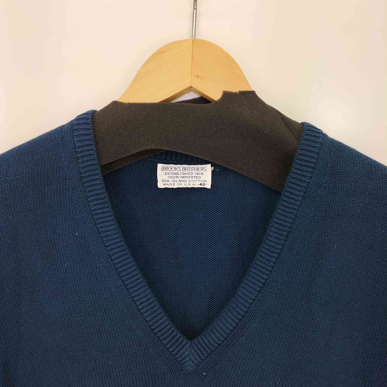 ブルックスブラザーズ BROOKS BROTHERS 80s USA製 SEA ISLAND COTTON V