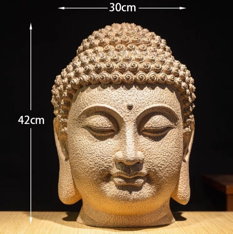 仏首仏像禅意置物大慈悲仏頭東南アジア玄関廊下仏系装飾品