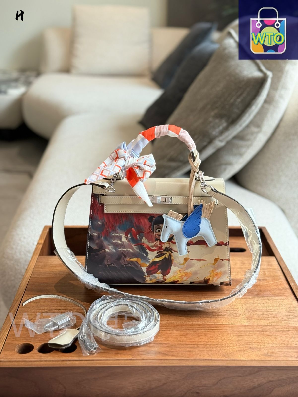 今日特価】Herm?s Kelly Box Leather 25cm NEZHA Co-Branded