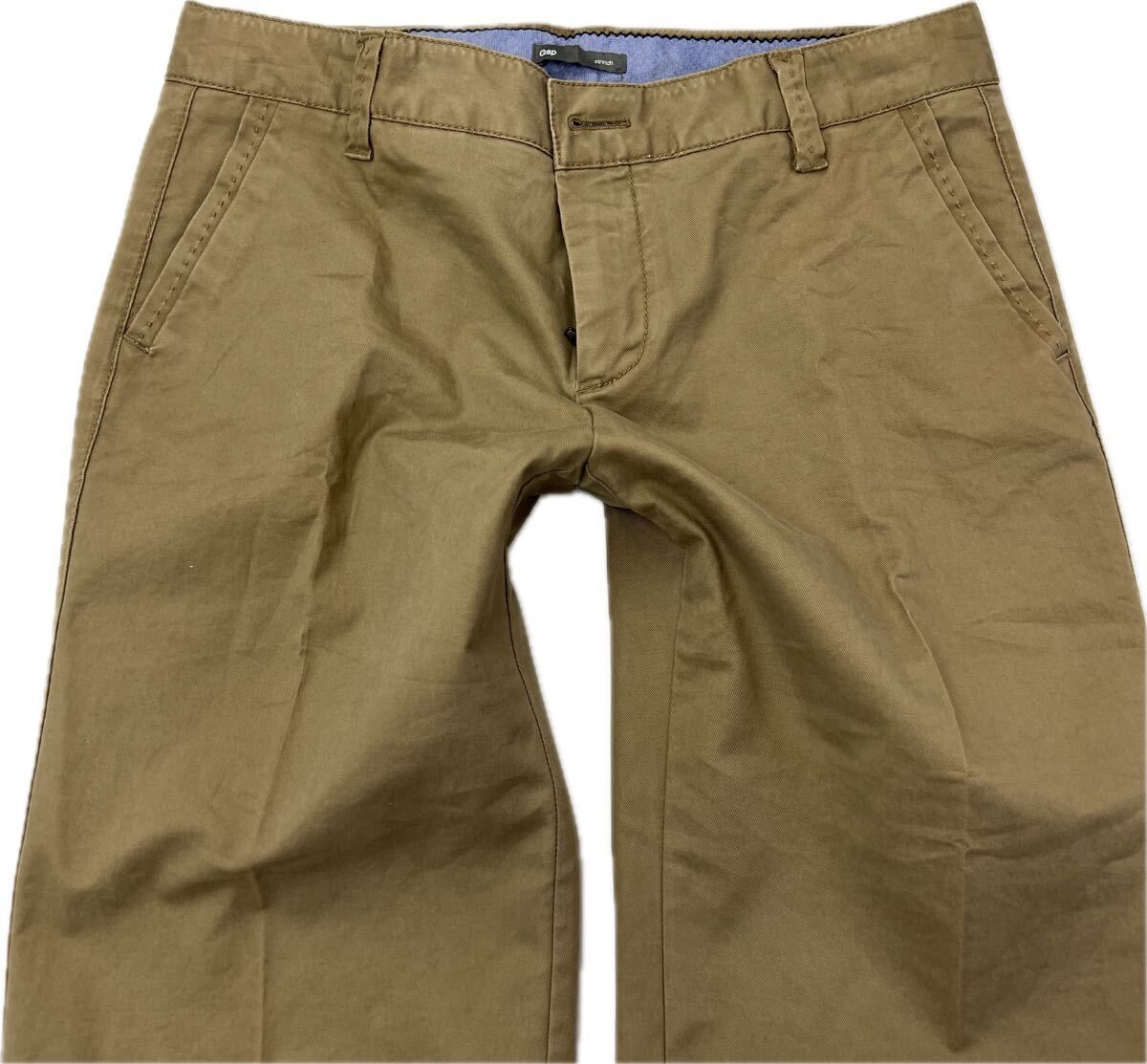 GAP ☆ 着まわし抜群◎ コットン ストレッチ パンツ ベージュ ブラウン