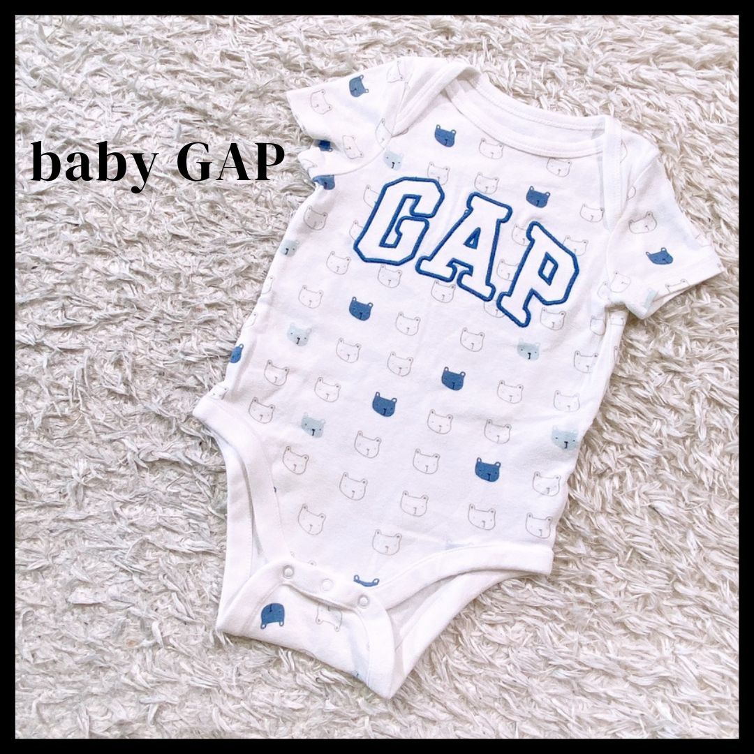 28485】 GAP ギャップ ロンパース サイズ60 ホワイト ブラナンベア