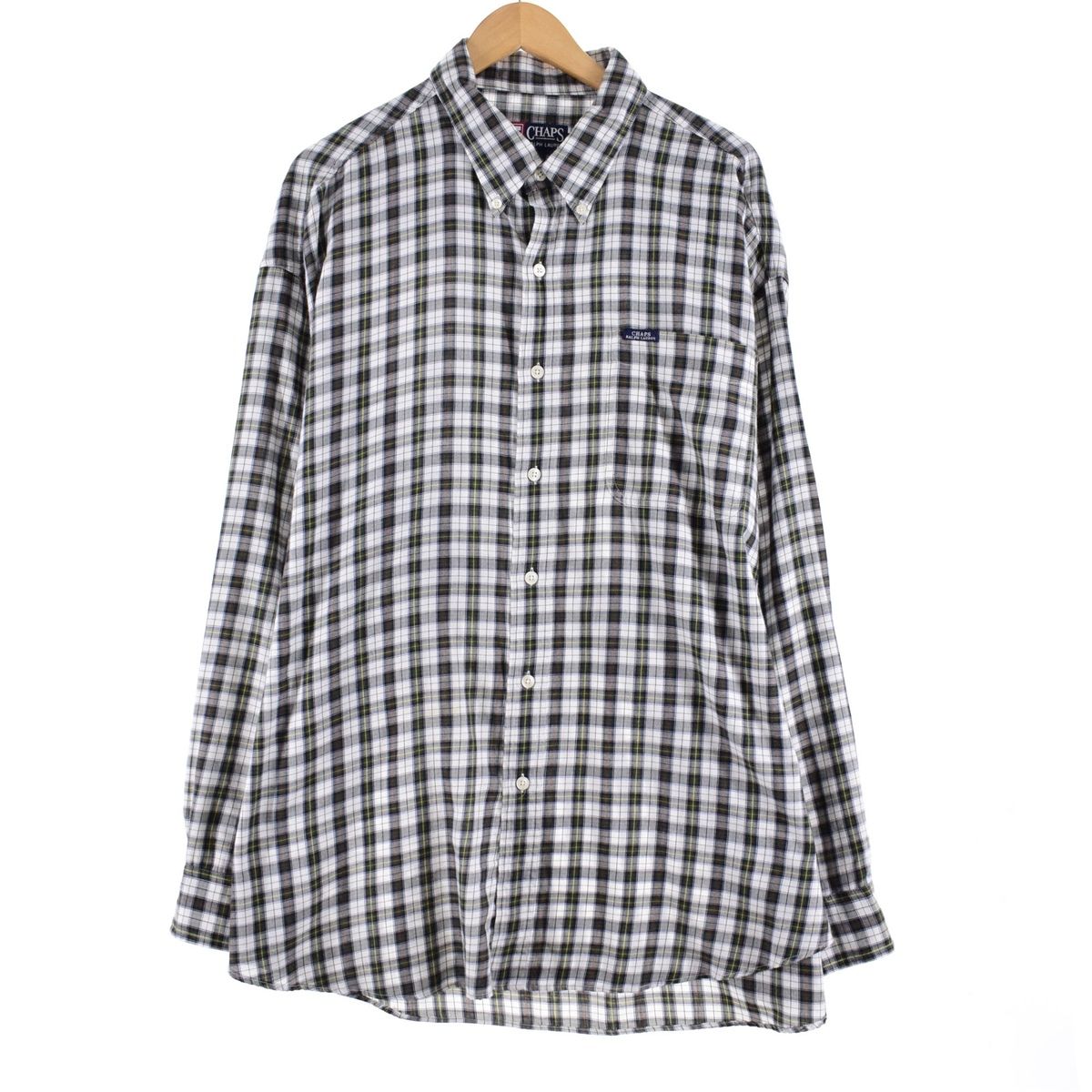 古着 ラルフローレン Ralph Lauren CHAPS チャップス 長袖 ボタンダウンチェックシャツ メンズXXL/eaa345343