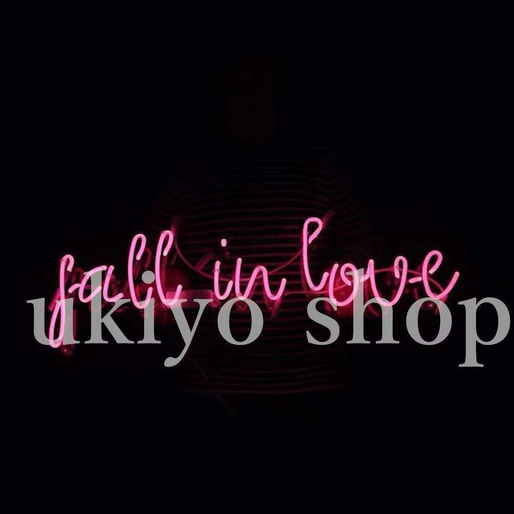 Fall in love ネオンサイン おしゃれ 英語 ネオン管 ライト NEON SIGN LIGHT 室内装飾 壁掛け 飾り品 寝室 部屋  デコレーション バー カフェ 喫茶店 省エネ 装飾壁 ネオンライト アメリカン雑貨 - メルカリ