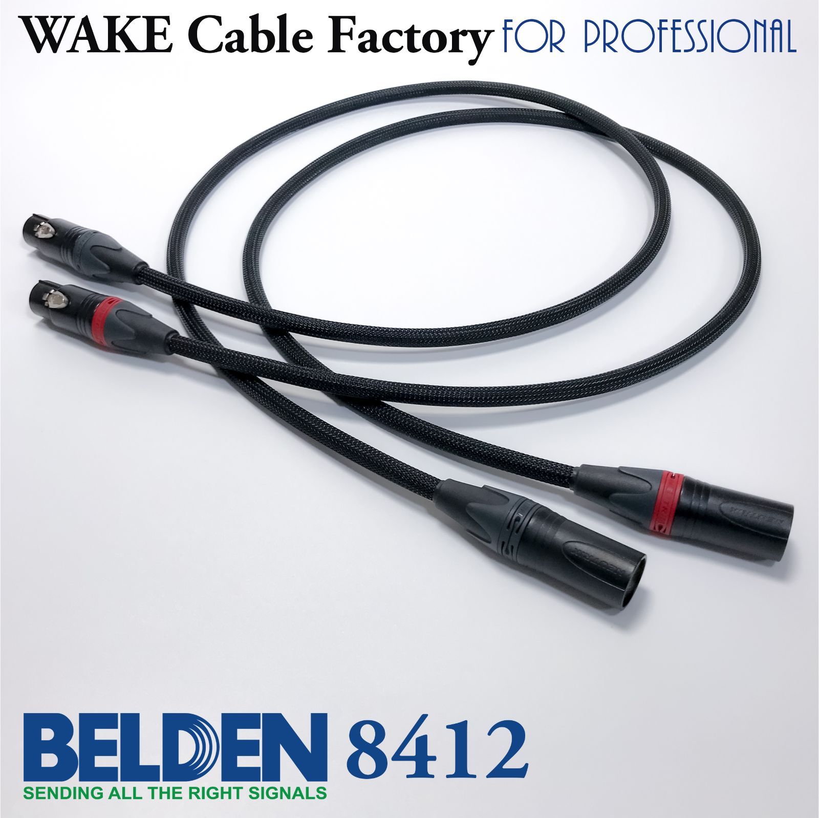☆プレミアム仕様！BELDEN8412☆XLRバランスケーブル75cm☆ステレオ