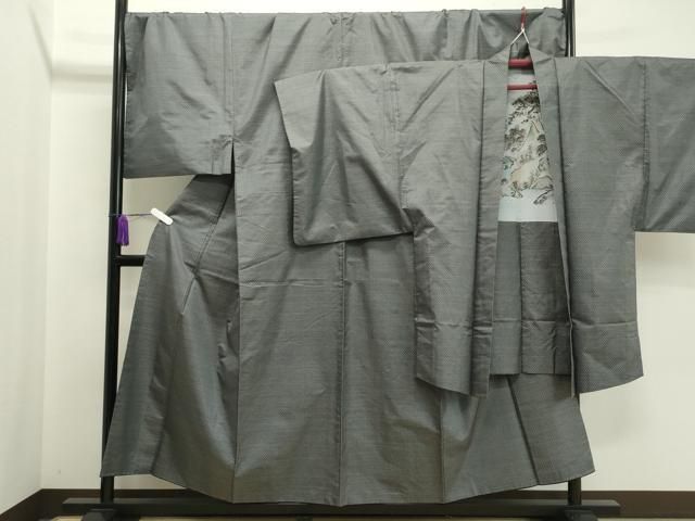 平和屋着物●男性 本場大島紬 アンサンブル 亀甲柄 キングサイズ 正絹 CAAY8222gh