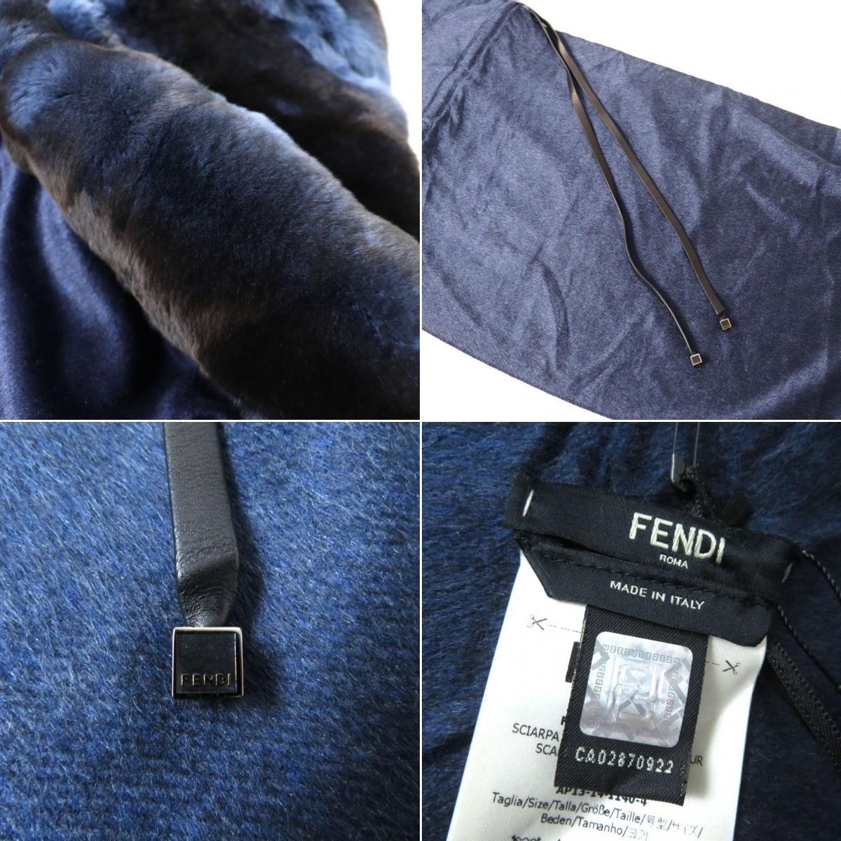 未使用品☆FENDI フェンディ 毛皮 オリラグファー×シルク ニット ...