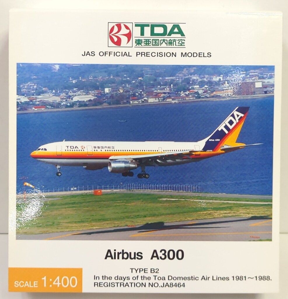 フィギュア JALUX　1/400　JAS　エアバス A300 airbus TDA 東亜国内航空 Airbus A300 Scale 1:400 1/400 A300 TYPE B2