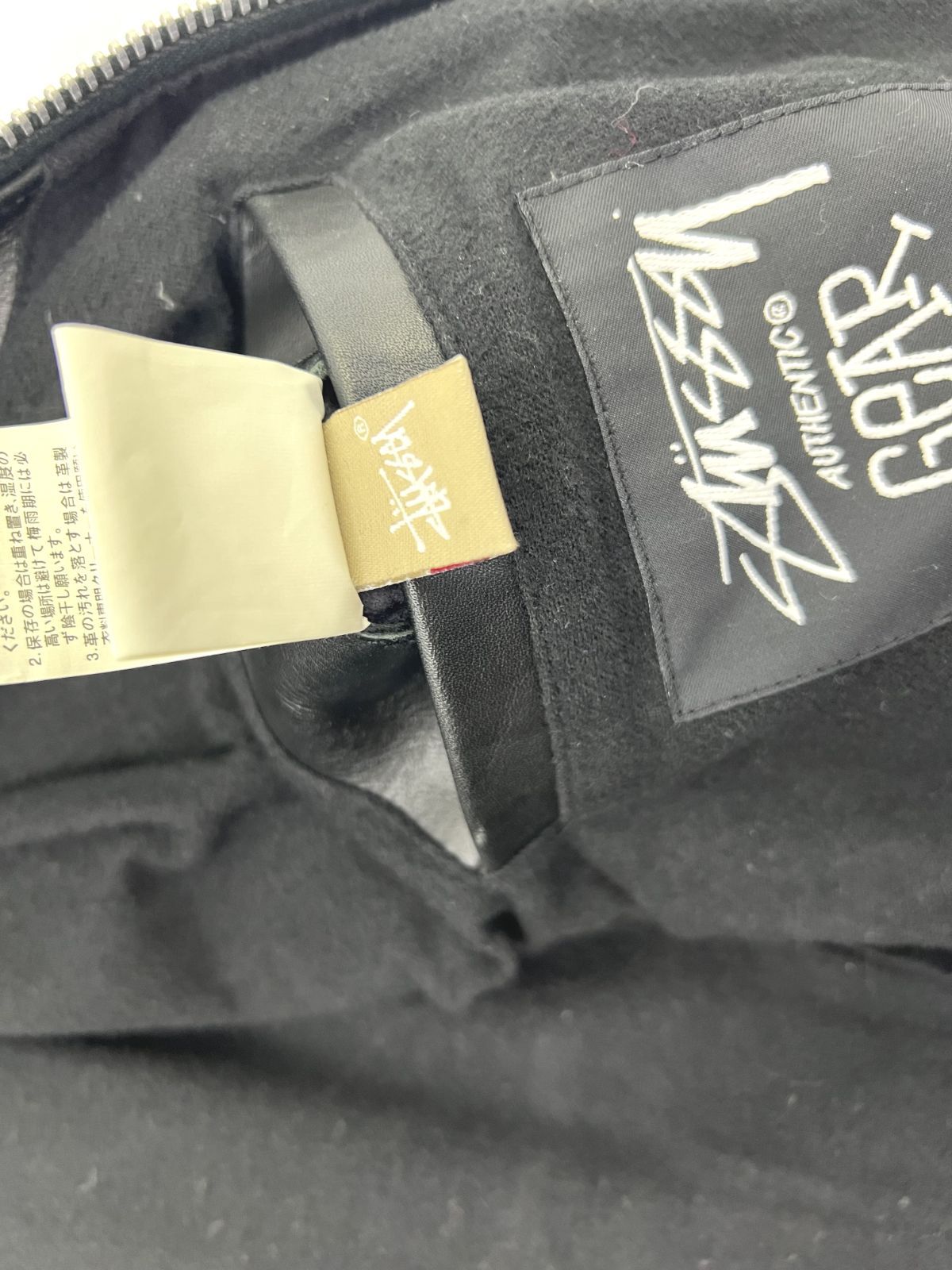 盛岡75-0002】stussy schott コラボ 牛革 シングル レザー ライダース