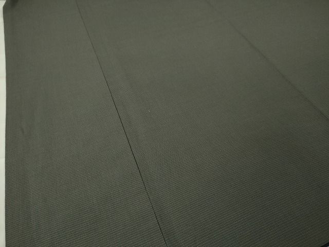 平和屋本店□極上 男性 綿薩摩 東郷織物謹製 手織 みじん格子 逸品